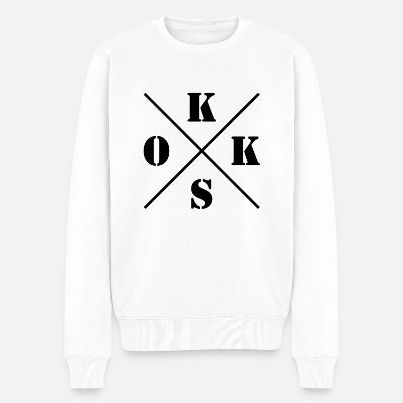 Logo de - Pull Premium bio Homme - blanc