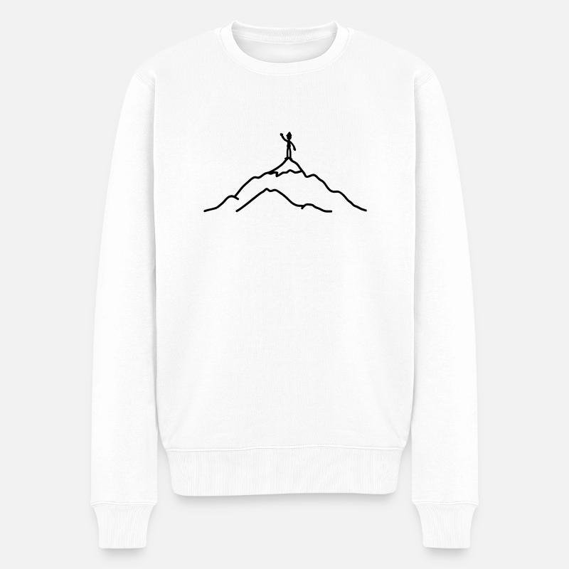 climber - Männer Premium Bio Pullover - Weiß