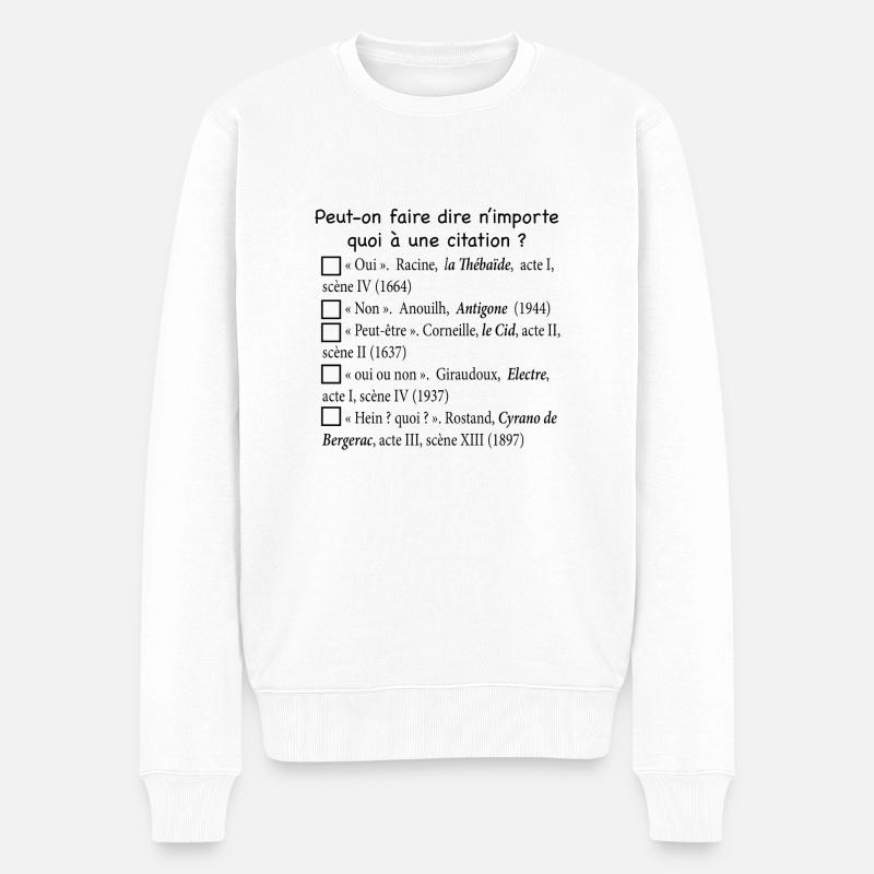 Citations - Pull Premium bio Homme - blanc