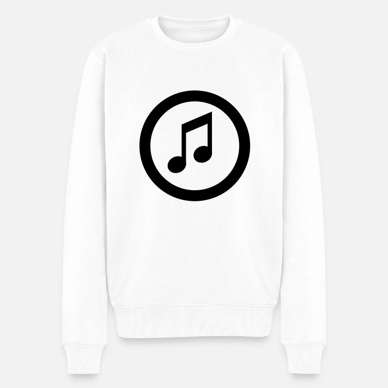 note icon - Männer Premium Bio Pullover - Weiß
