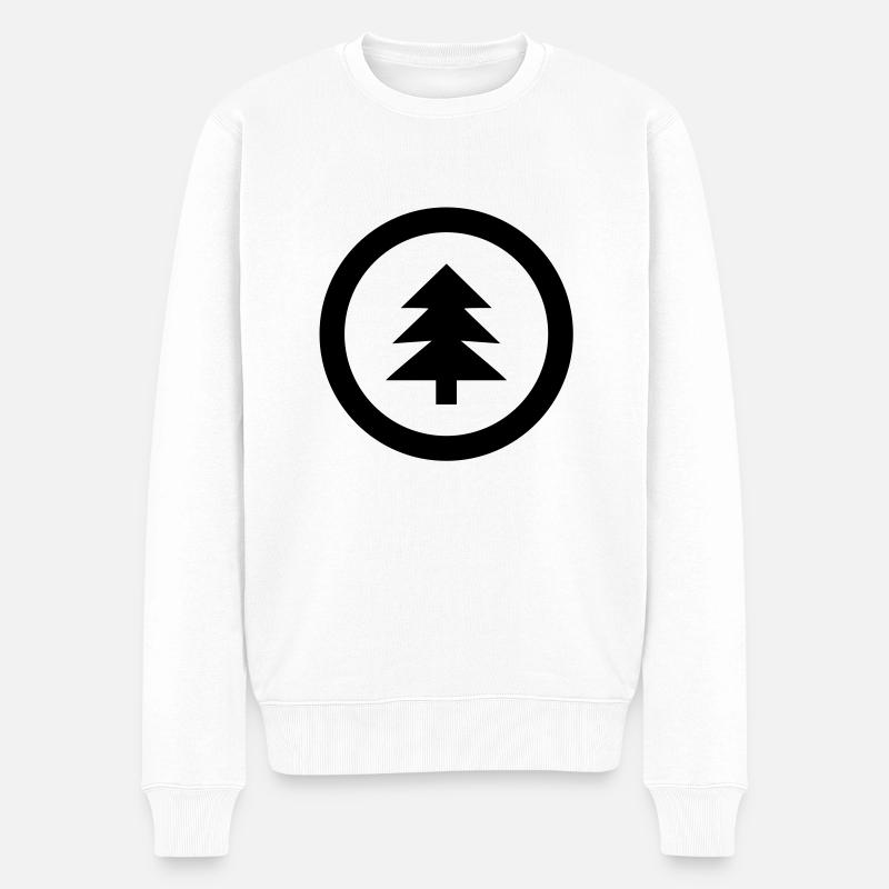 tree icon - Pull Premium bio Homme - blanc