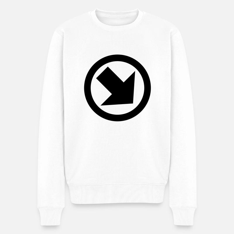 arrow fall - Pull Premium bio Homme - blanc