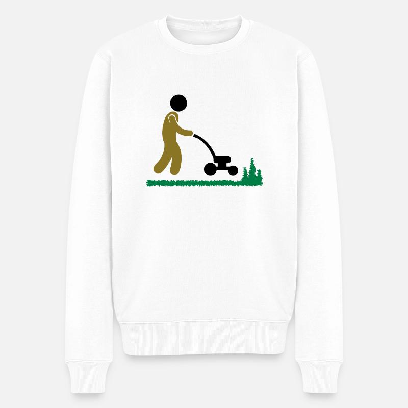 garten - Männer Premium Bio Pullover - Weiß