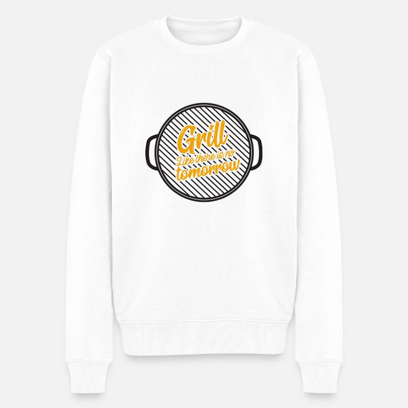 Barbecue barbecue cuisinier barbecue barbecue - Pull Premium bio Homme - blanc