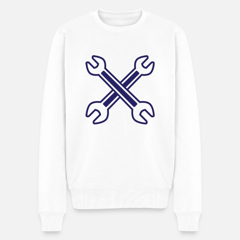 Clé Crossed - Pull Premium bio Homme - blanc