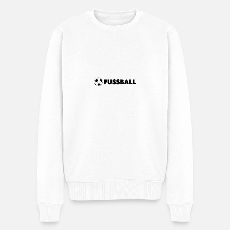 Fußball - Männer Premium Bio Pullover - Weiß