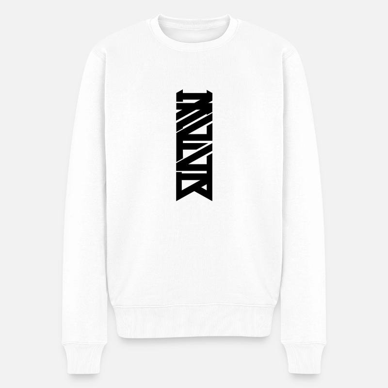 MVIVB LOGO 1 BLACK - Männer Premium Bio Pullover - Weiß