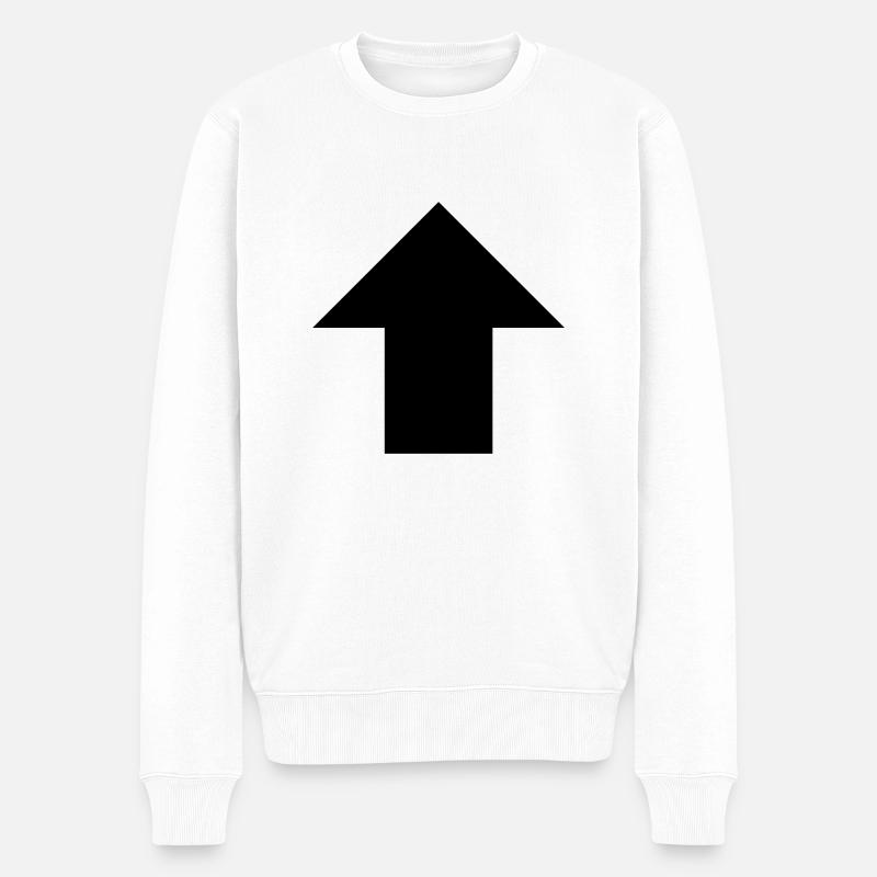 arrow full up - Männer Premium Bio Pullover - Weiß