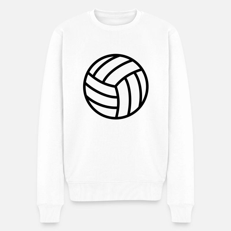 volleyballball - Männer Premium Bio Pullover - Weiß