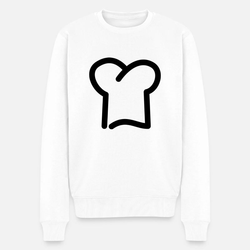 Kochmütze - Männer Premium Bio Pullover - Weiß