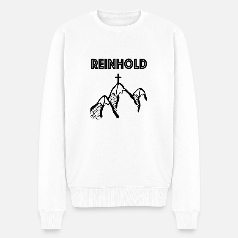 Reinhold - Männer Premium Bio Pullover - Weiß
