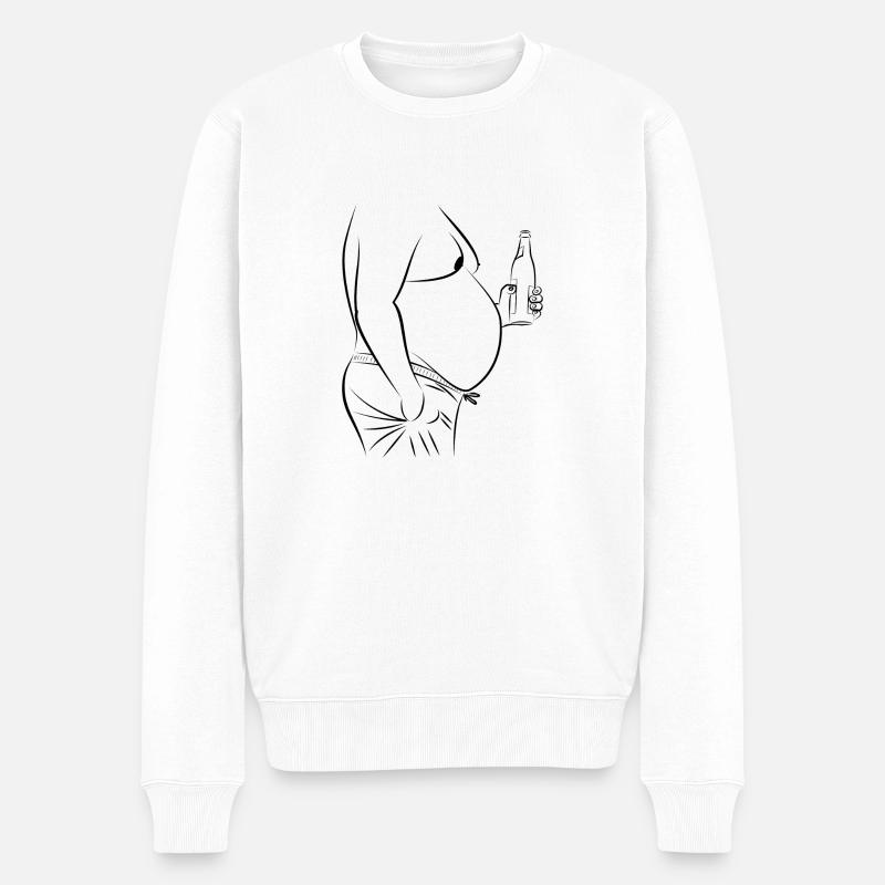 Ventre de bière (idée cadeau) - Pull Premium bio Homme - blanc