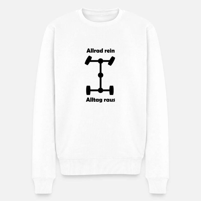Allrad / 4WD - Männer Premium Bio Pullover - Weiß