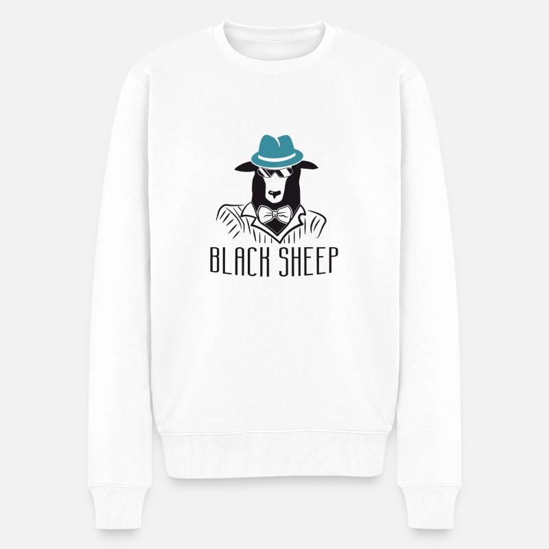 BlackSheep - Männer Premium Bio Pullover - Weiß