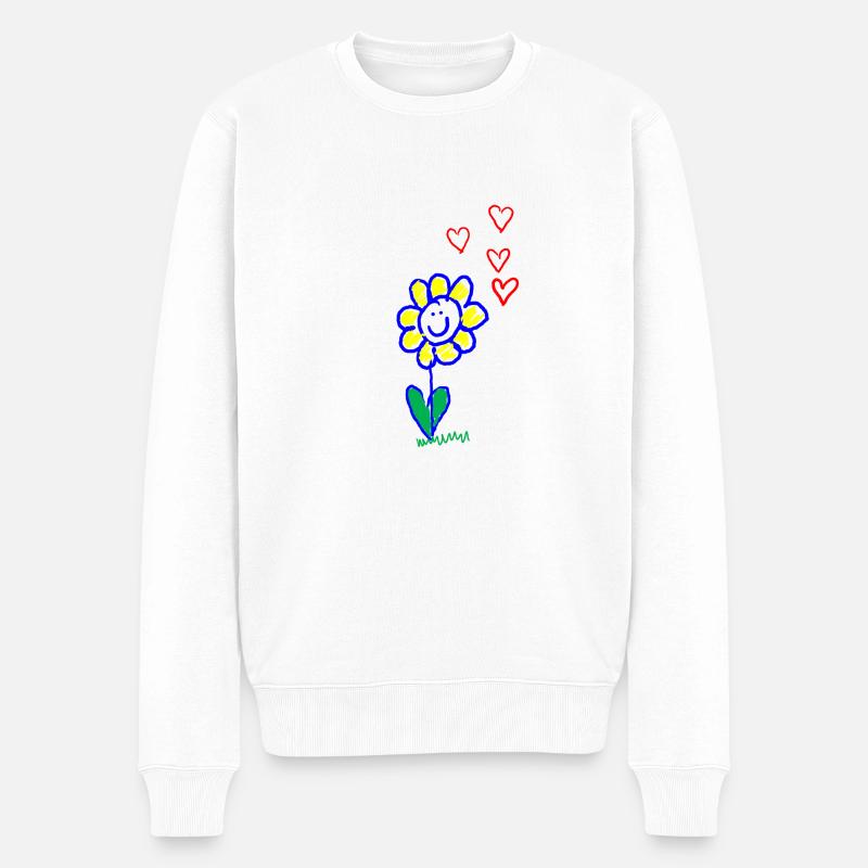 Joyeuse fleur - Pull Premium bio Homme - blanc