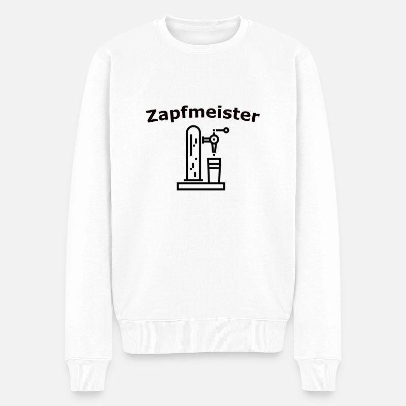 Zapfmeister - Männer Premium Bio Pullover - Weiß