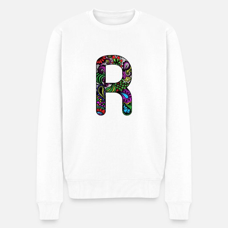 R - Männer Premium Bio Pullover - Weiß