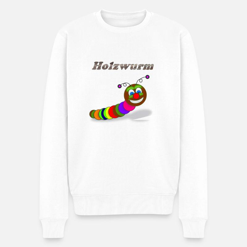 Holzwurm Design - Männer Premium Bio Pullover - Weiß