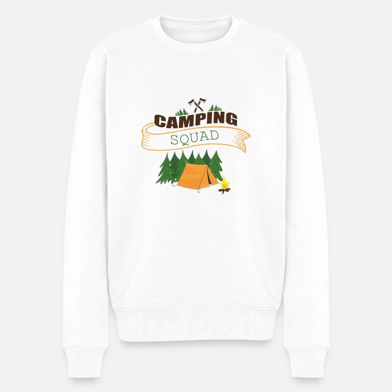 CAMPING SQUAD Équipe Camping - Pull Premium bio Homme - blanc