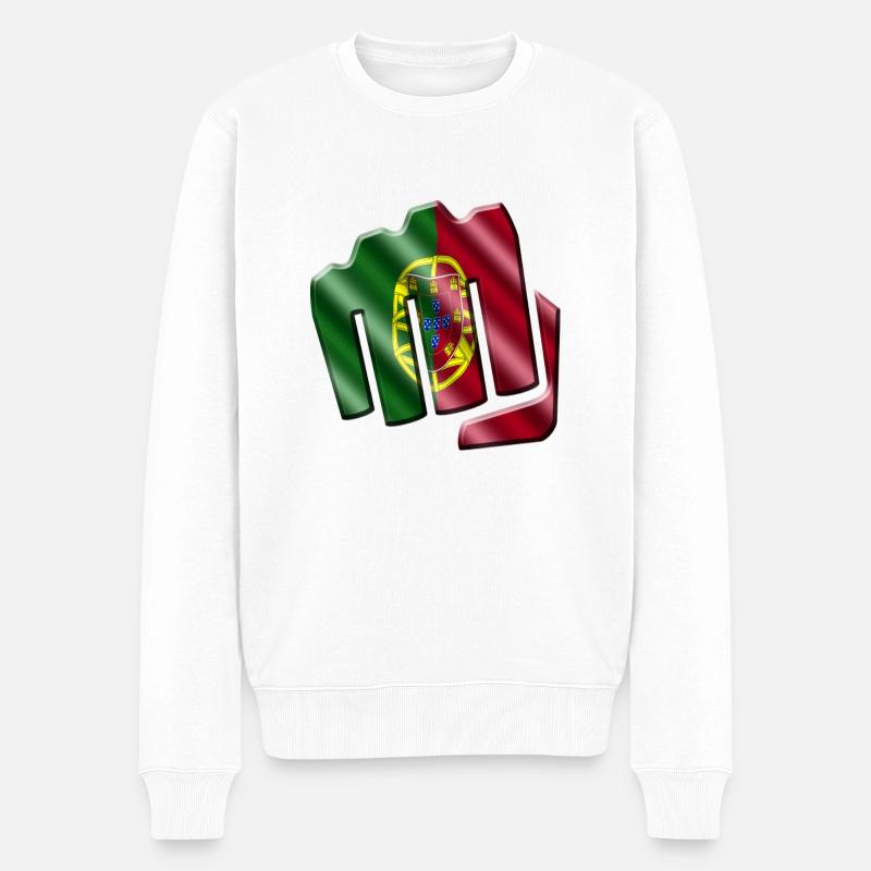 Portugal - Männer Premium Bio Pullover - Weiß