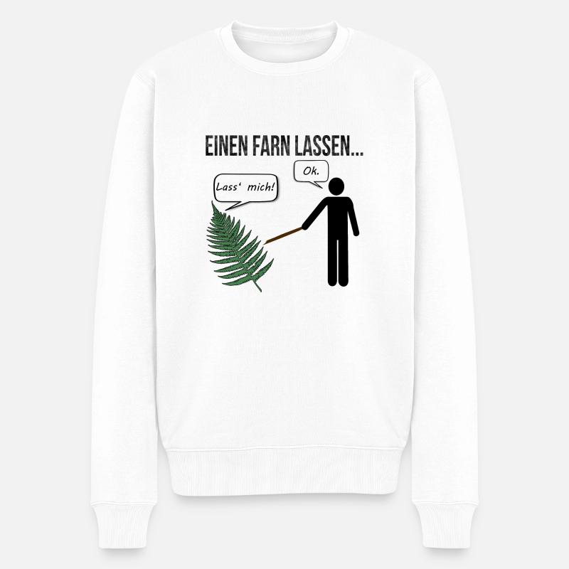 Einen Farn lassen... - Männer Premium Bio Pullover - Weiß