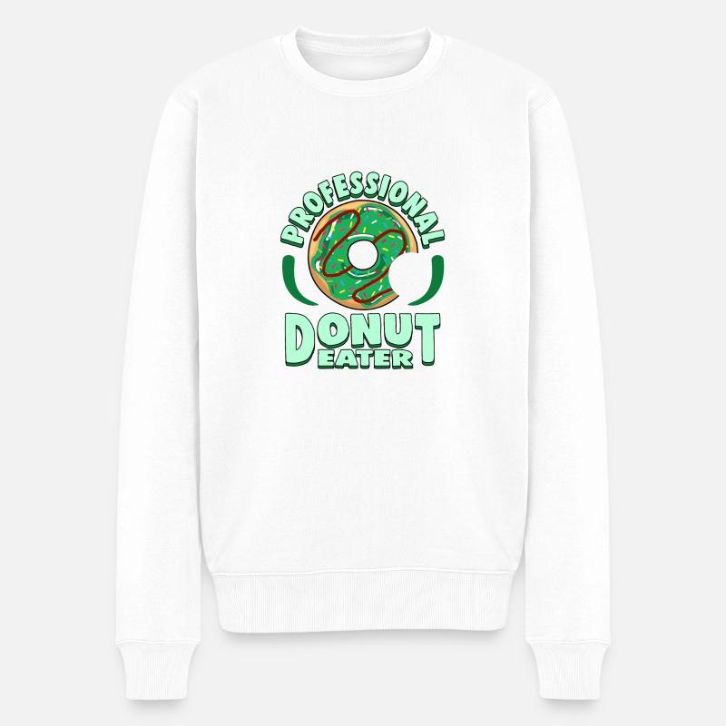 Chemise Cool Donut 'Professionnelle Donut Eater' - Pull Premium bio Homme - blanc