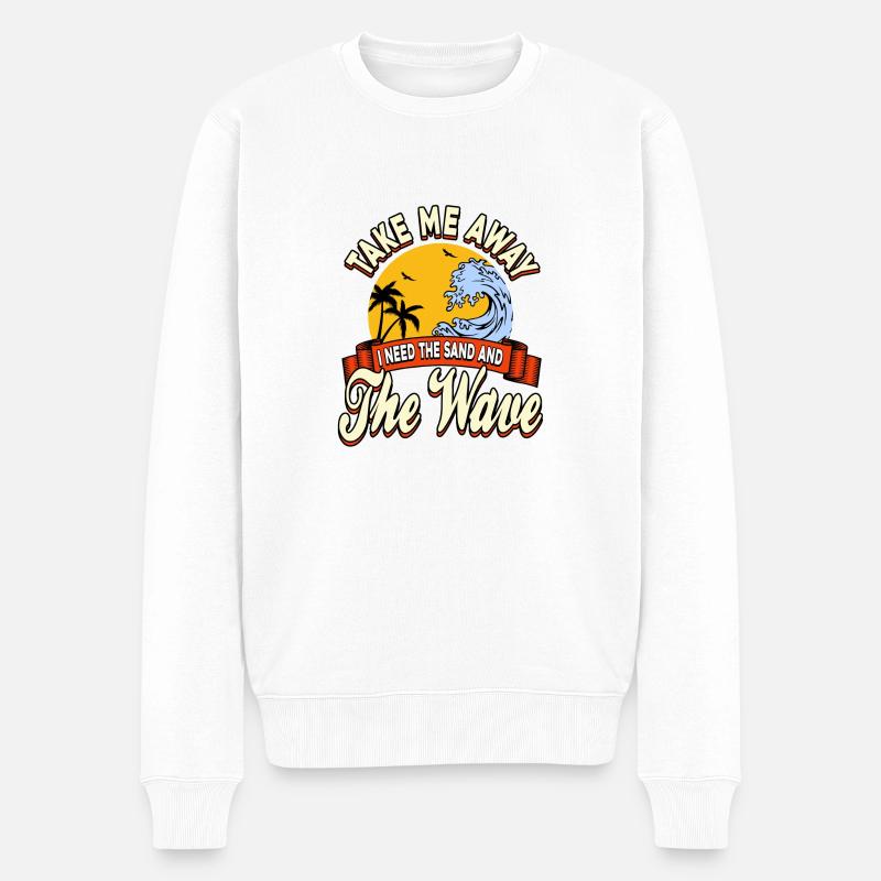 Cooles Sommer Shirt 2018 - Männer Premium Bio Pullover - Weiß