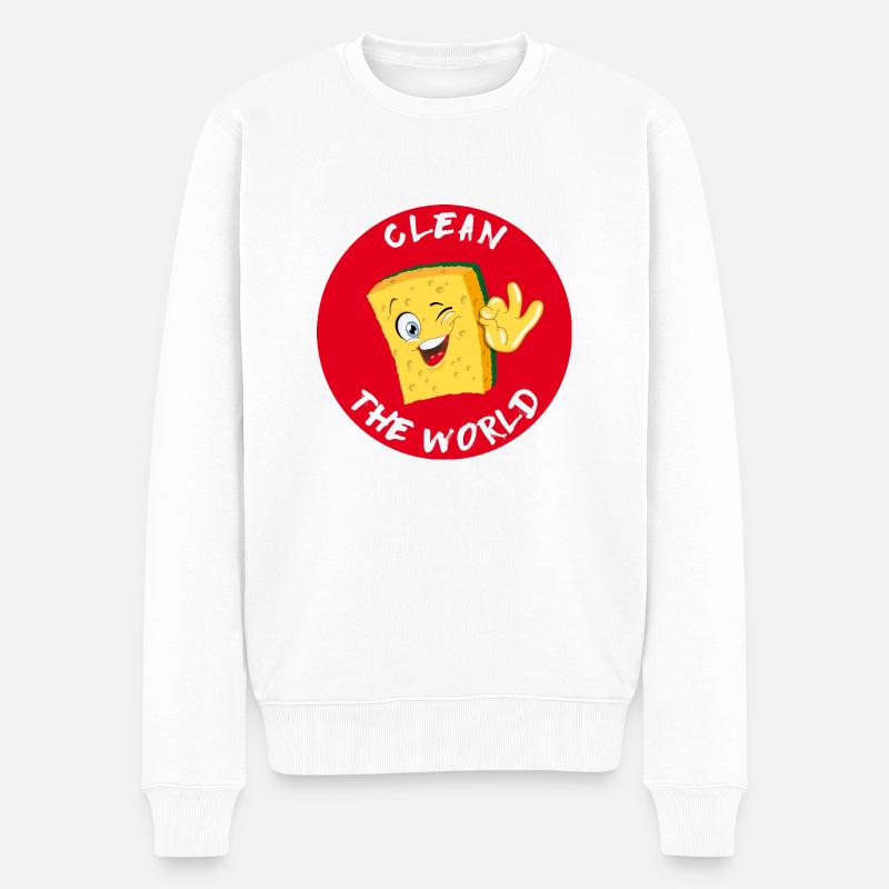 éponge - Pull Premium bio Homme - blanc