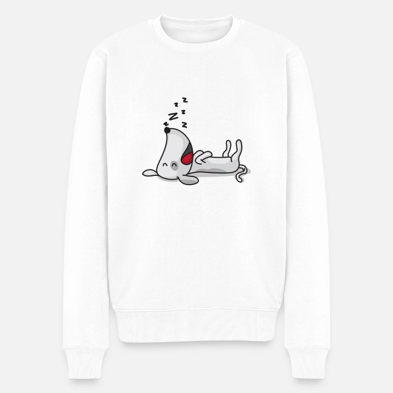 Chien endormi - Pull Premium bio Homme - blanc