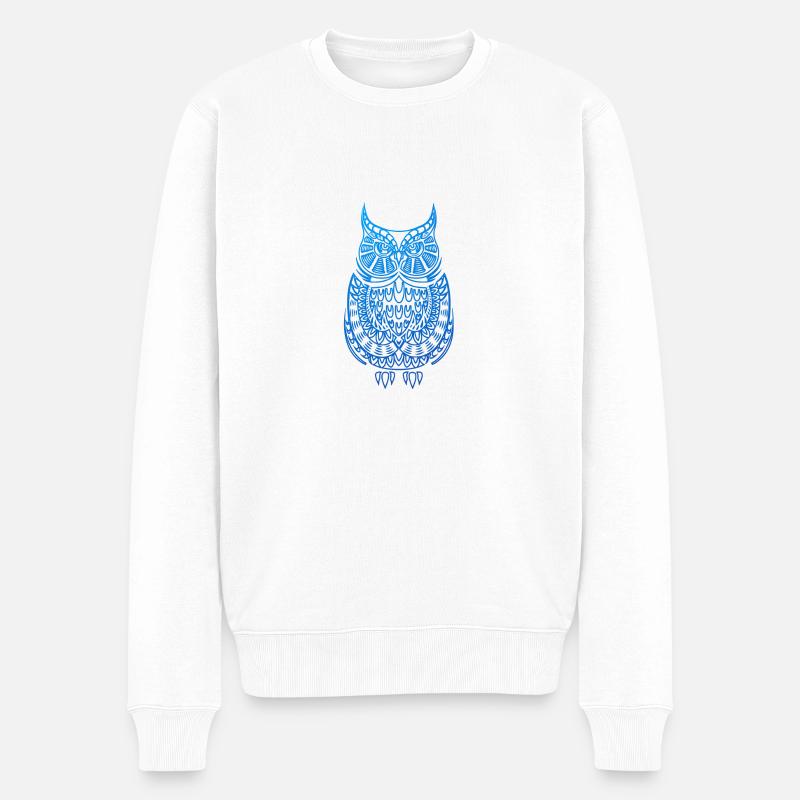 Mustereule - Pull Premium bio Homme - blanc