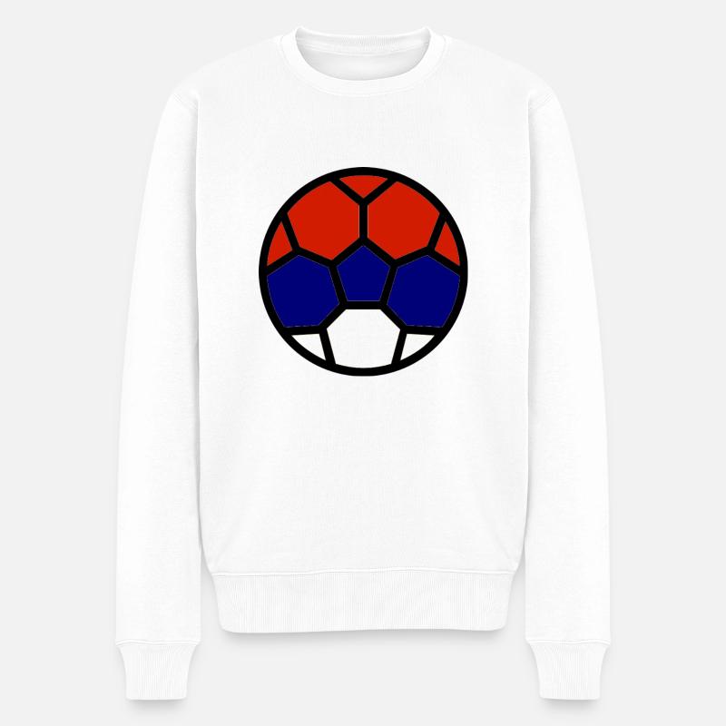  Drapeau Serbie Coupe du monde - Pull Premium bio Homme - blanc