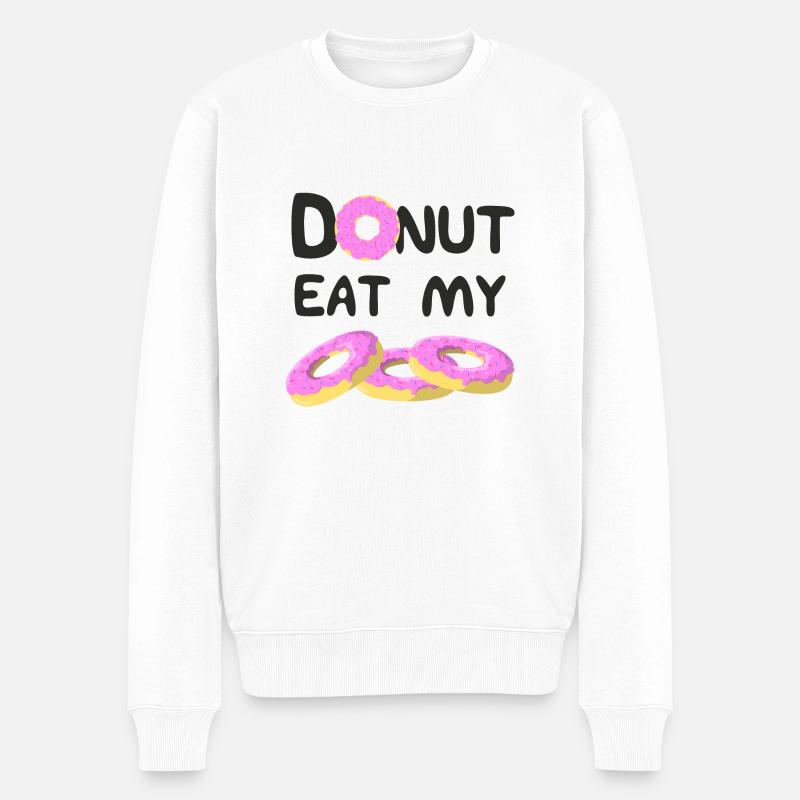 Ne mange pas mes beignets! - Pull Premium bio Homme - blanc