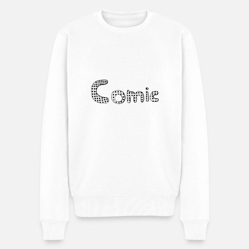 comique - Pull Premium bio Homme - blanc