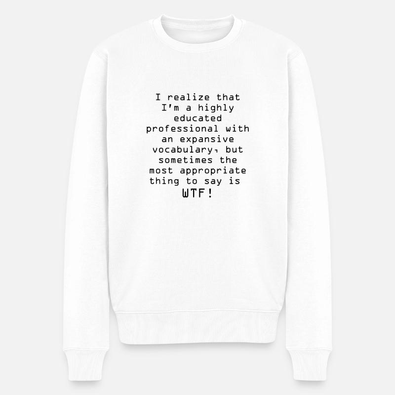 professeur - Pull Premium bio Homme - blanc