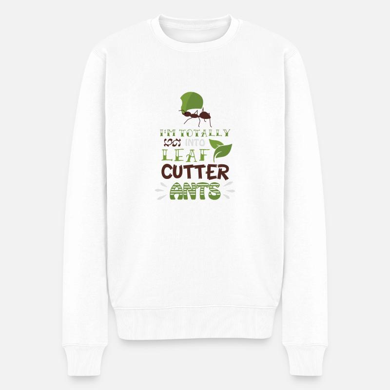 Ameisen Blatt Schneider Ameisen Insekten Geschenk - Männer Premium Bio Pullover - Weiß
