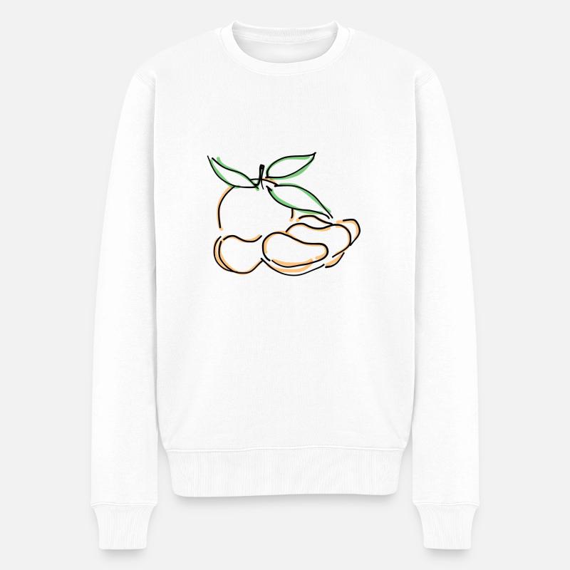 Mandarine - Männer Premium Bio Pullover - Weiß