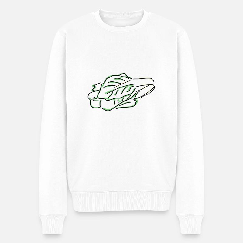 Mangold - Männer Premium Bio Pullover - Weiß