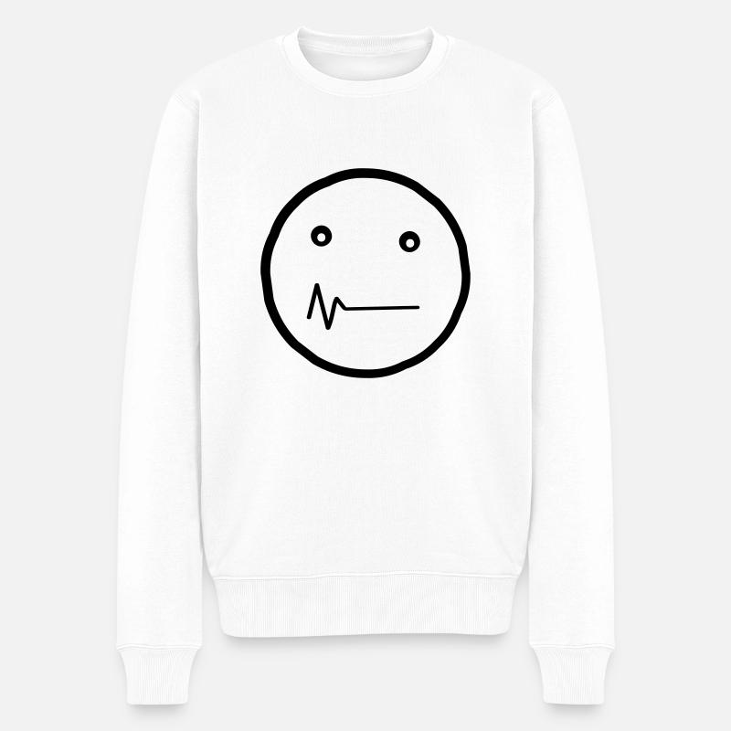 Detrill Smiley - Pull Premium bio Homme - blanc