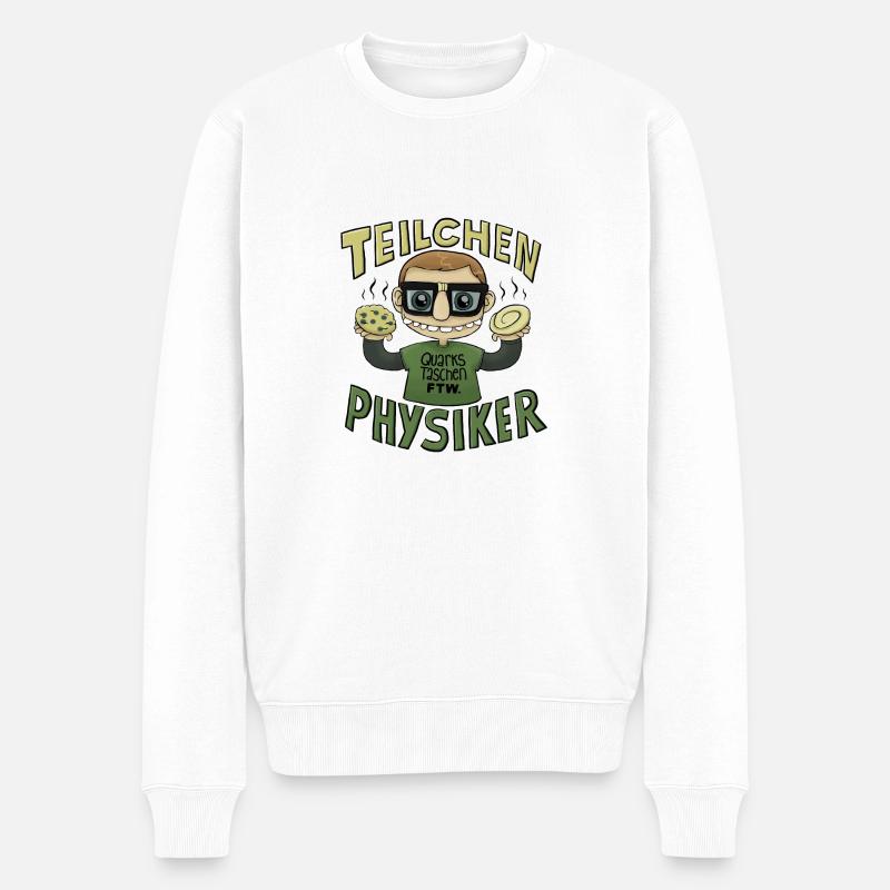 Teilchenphysiker - Männer Premium Bio Pullover - Weiß