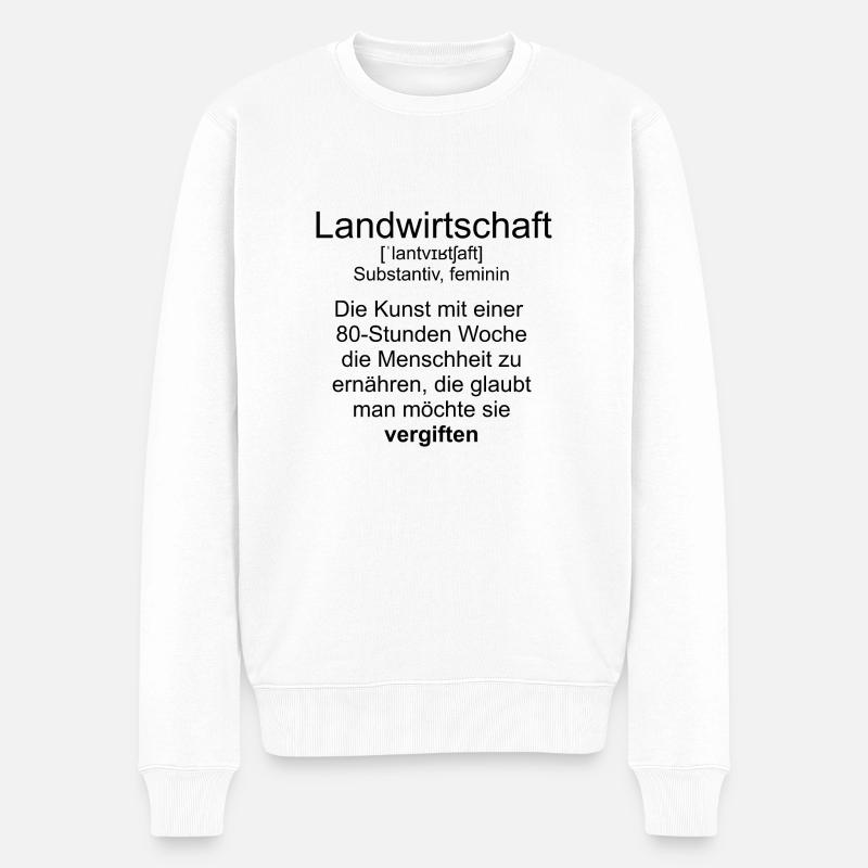 Landwirtschaft Definition - Männer Premium Bio Pullover - Weiß