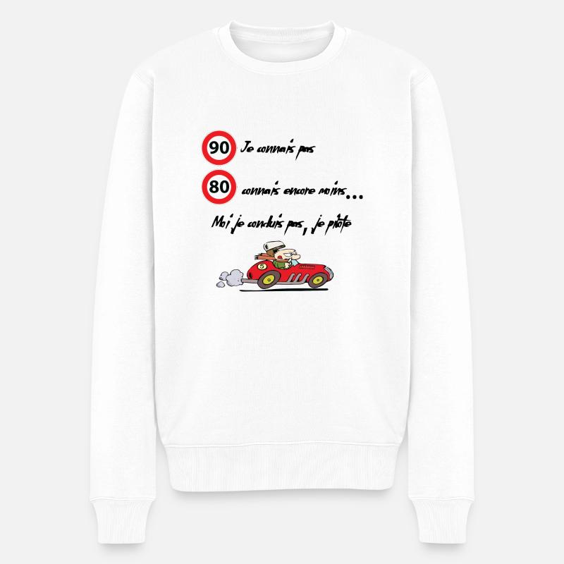 Treiber Treiber - Männer Premium Bio Pullover - Weiß