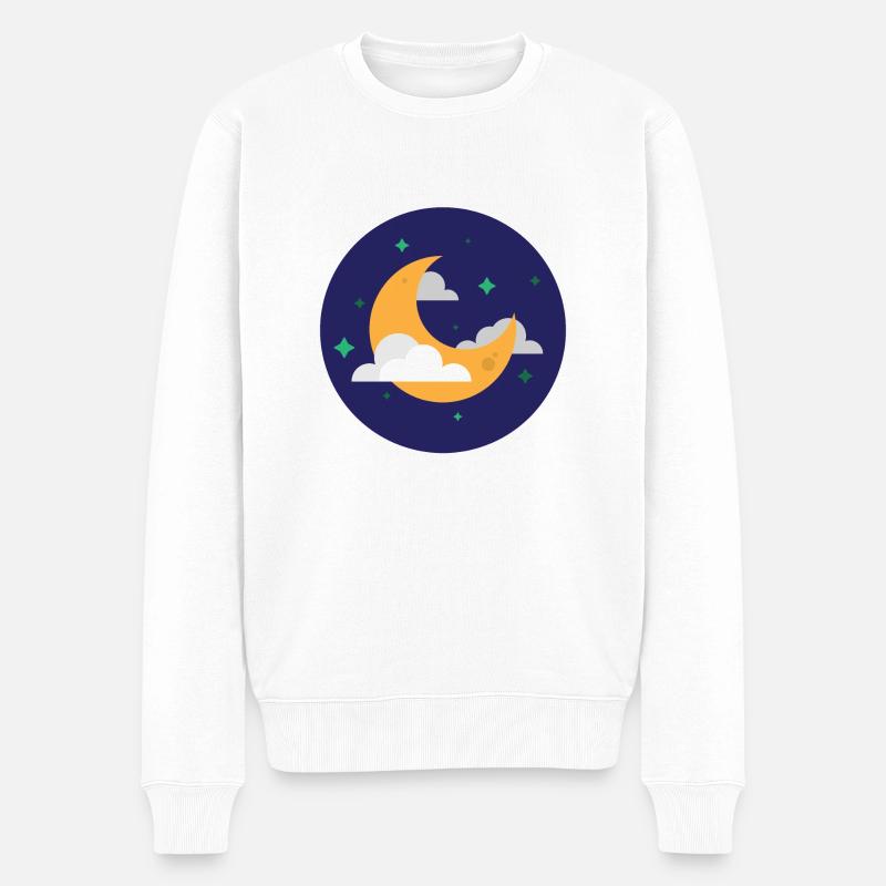 lune - Pull Premium bio Homme - blanc