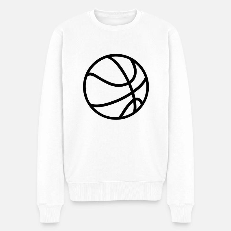 Basketball Plain - Männer Premium Bio Pullover - Weiß