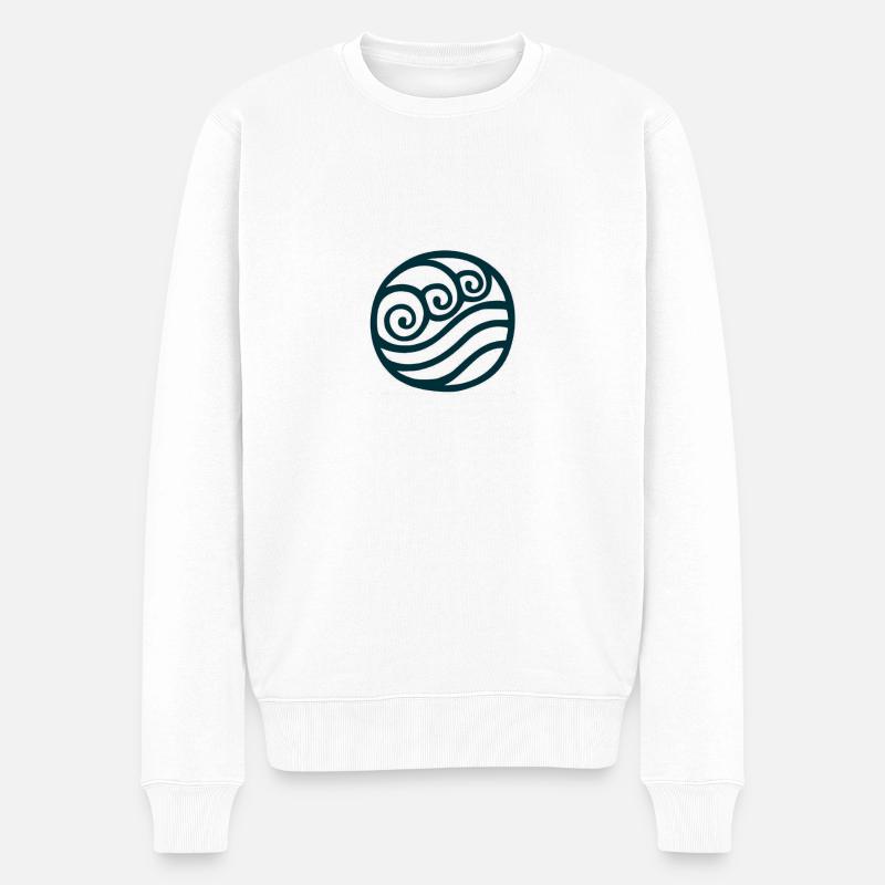 Wasser Water Nation Geschenk Idee - Männer Premium Bio Pullover - Weiß