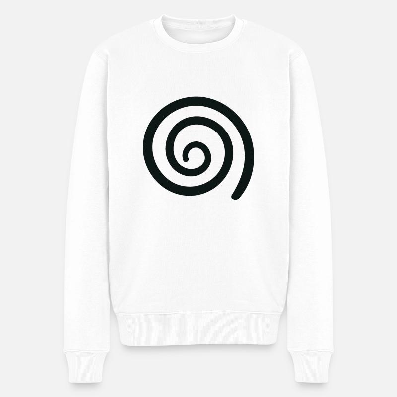 Wirbel Strudel - Männer Premium Bio Pullover - Weiß