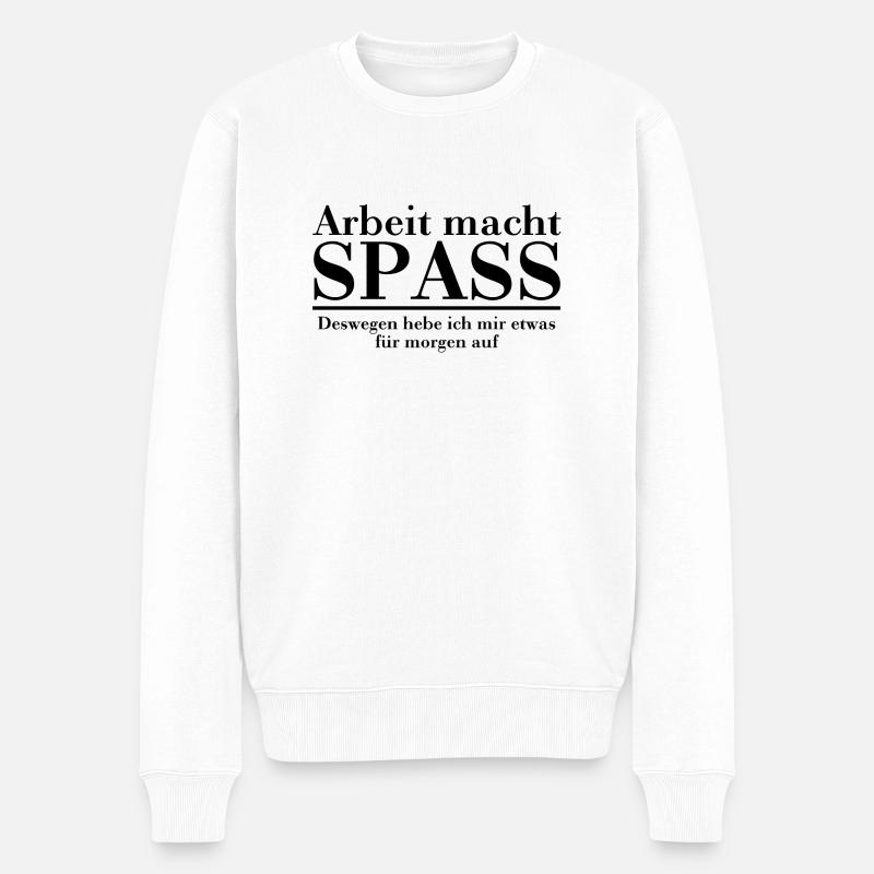 Arbeit - Männer Premium Bio Pullover - Weiß