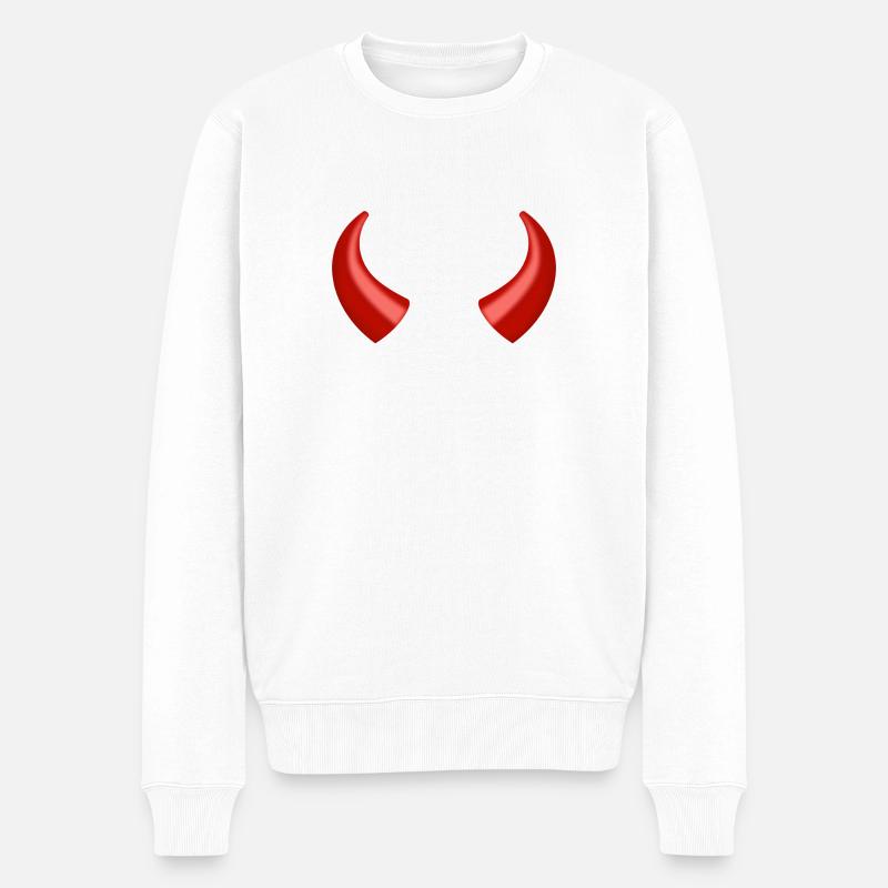 devil - Men's Premium Organic Jumper - white