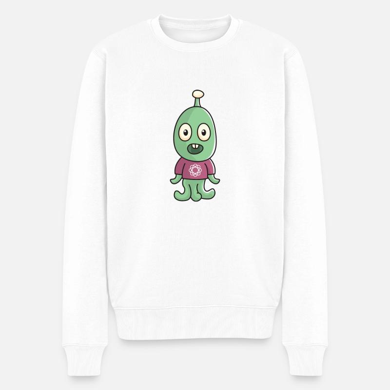 Alien - Männer Premium Bio Pullover - Weiß