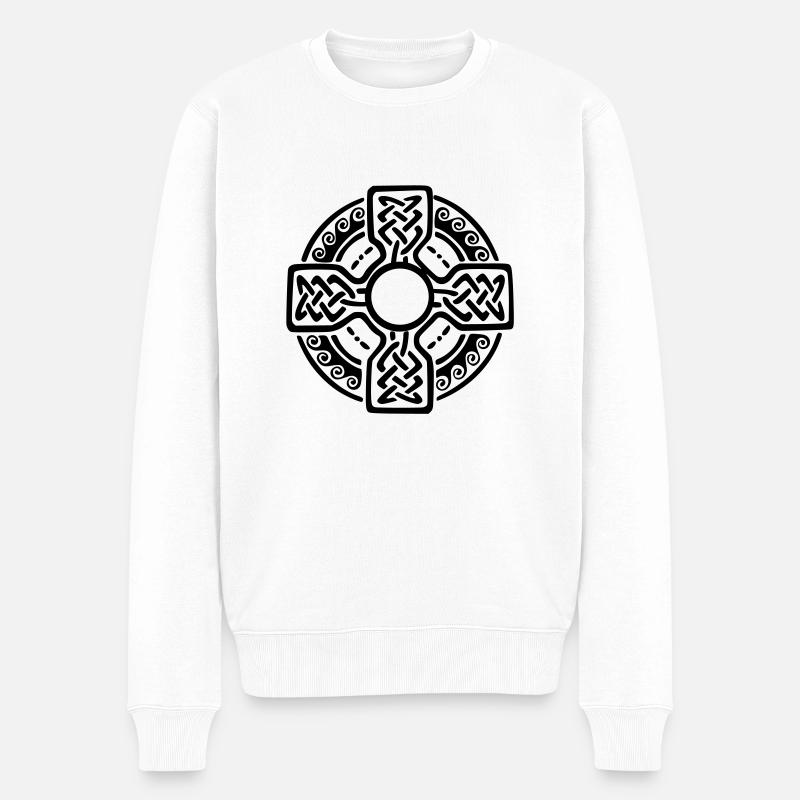 keltische - Männer Premium Bio Pullover - Weiß