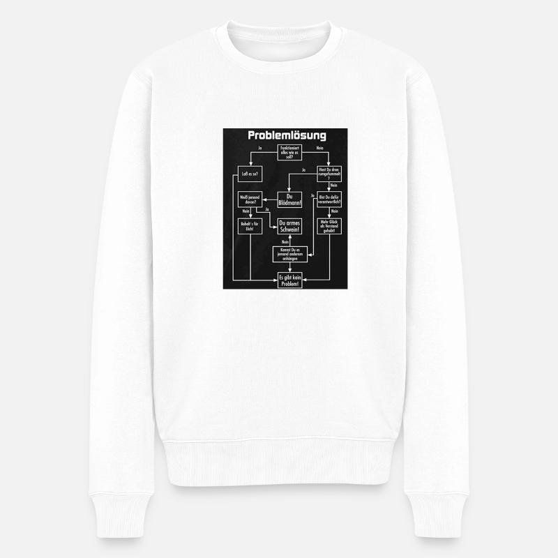 Problemlösung - Männer Premium Bio Pullover - Weiß